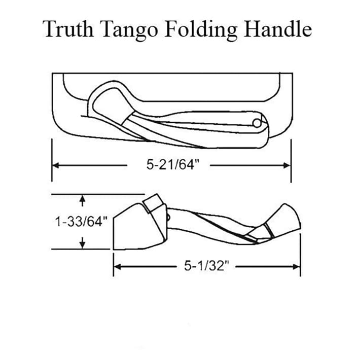 Left Hand Tango Folding Handle for Encore Operator – Oil Rubbed Bronze