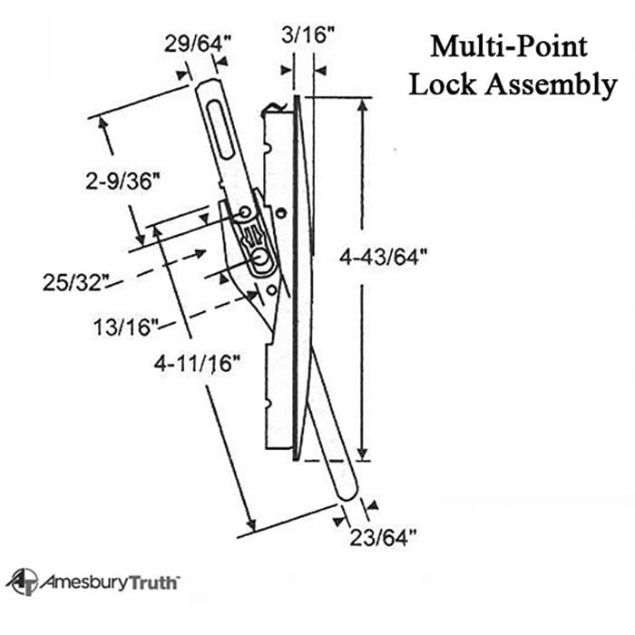 Truth 45266 Mirage Multi-Point Handle & Escutcheon - 556006