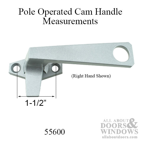 Truth 45087 25 Series Inline Pole-Operated Cam Handle, Aluminum