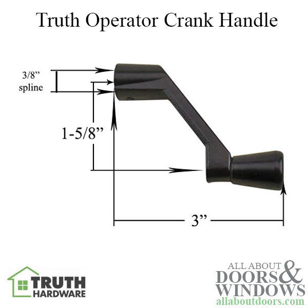 Truth Operator Crank Handle 3/8" Spline - 10024-02