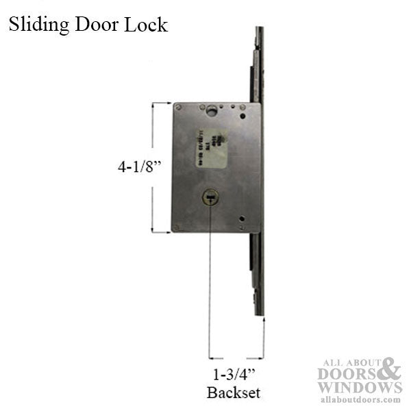 Marvin Multipoint Sliding Door Lock, 3 Hooks, 1-3/4" Backset