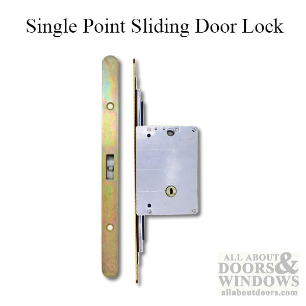 Amesbury Truth Single Point Sliding Door Lock, Yellow DiChromate