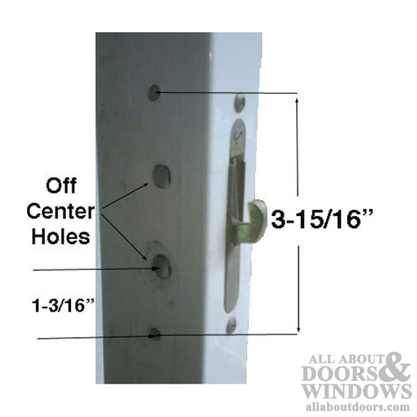 Legacy Glass Sliding Door Handle, Offset Thumb Turn - Choose Color