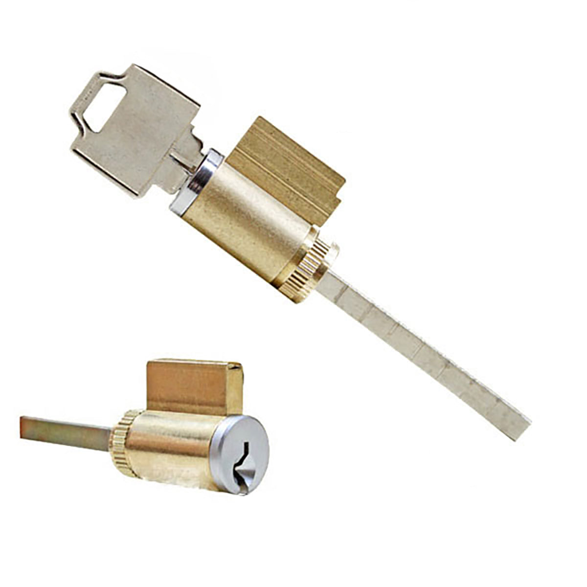 1-1/16" x 2-1/8" Keyed Different Sliding Door Lock Cylinder – Semi-Restricted Keyway