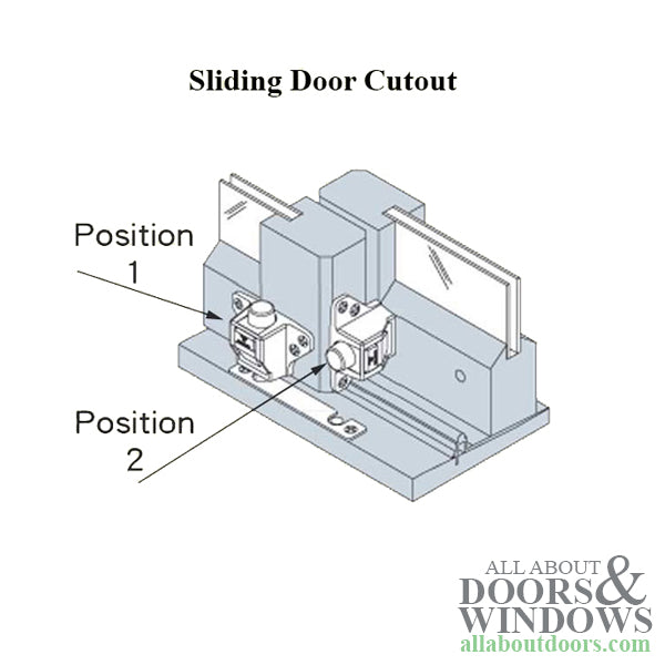 Auxiliary Strike Plate, Foot Bolt Keeper, Truth® 2 Hole Flat- Choose Color