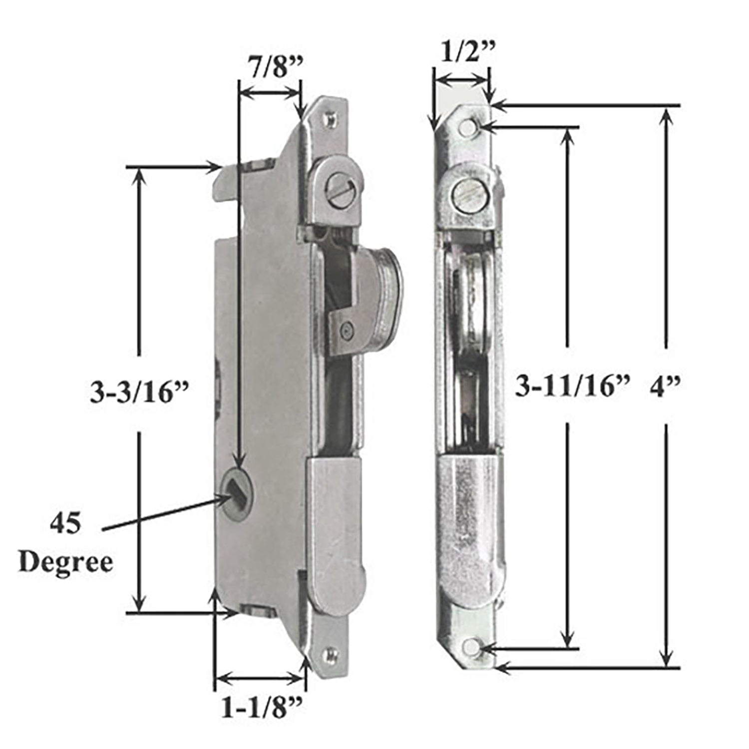 Mortise Lock For Sliding Patio Doors 45 Degrees Slot For For Wood And Vinyl Sliding Patio Doors