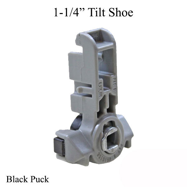 Tilt Shoe 1-1/4 - Black Inverted Channel Balance Hardware