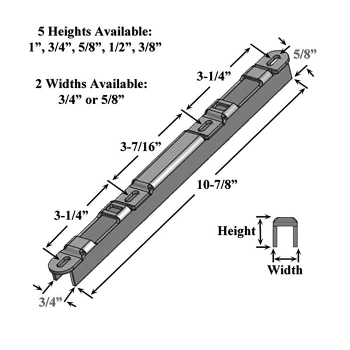 5/8" Raised Dual Point Sliding Door Keeper, Stainless Steel