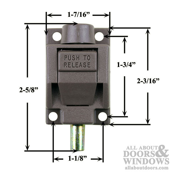 Truth Auxiliary Foot Bolt for Sliding Patio Doors