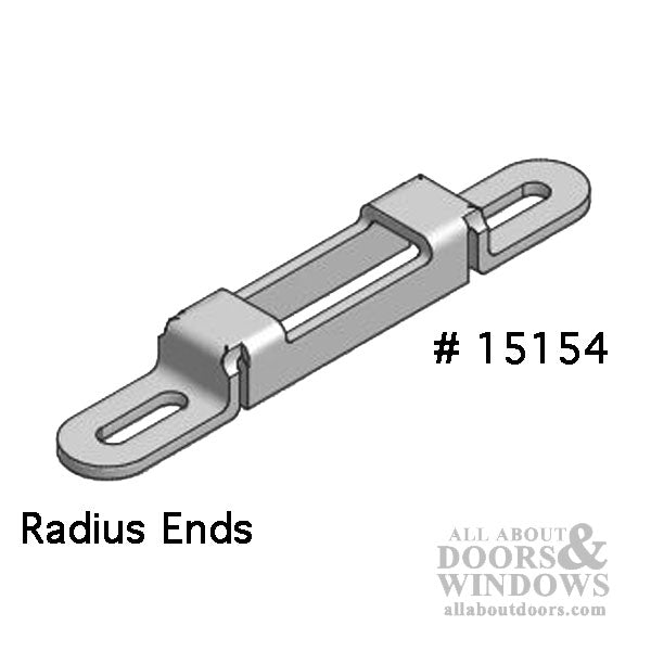 Raised Strike Plate 5/8" x 4-3/16" for Sliding Glass Doors, 7/16" Tall