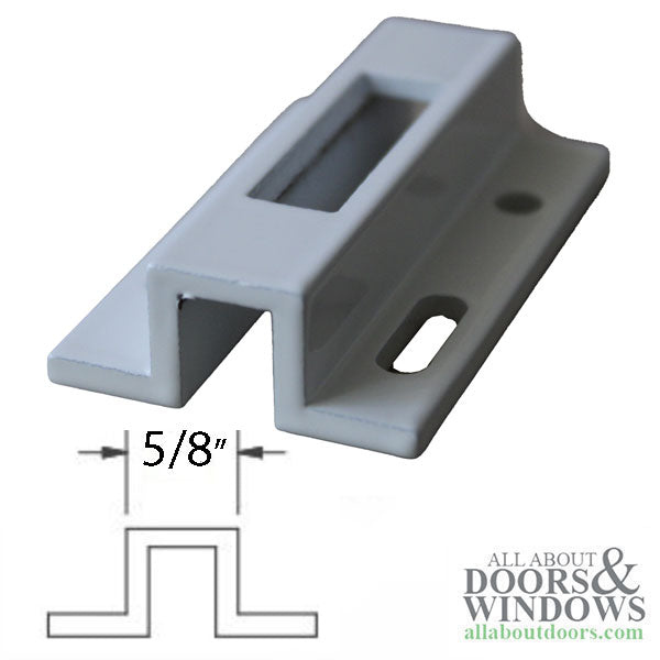 White Keeper for Sliding Glass Patio Door, Surface Mount