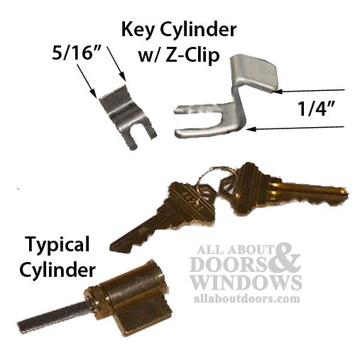Z-Clip for Key Cylinder – Sliding Door Handleset Lock Replacement