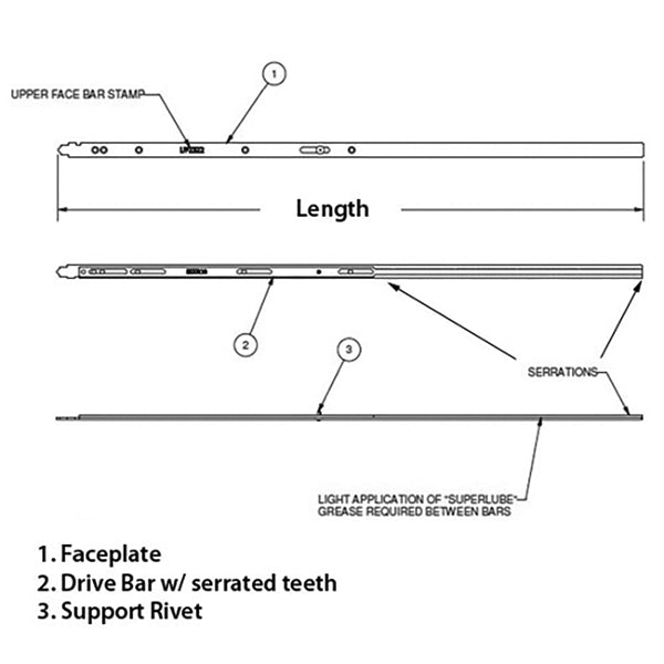 16mm P2000 Active Upper Tongue Assembly, 55.322" UF2119