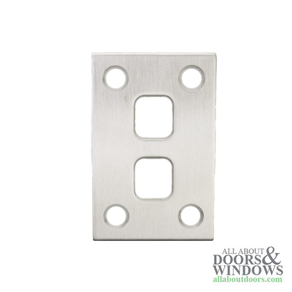 P3000 Double Shootbolt Strike Plate, Flat 0.063" 304 Stainless Steel