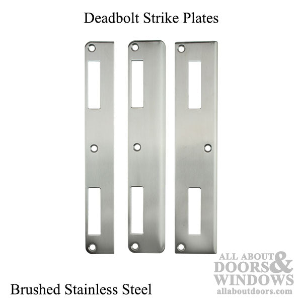 P3000® Curved Lip Strike Plate for Latch & Deadbolt, Stainless Steel