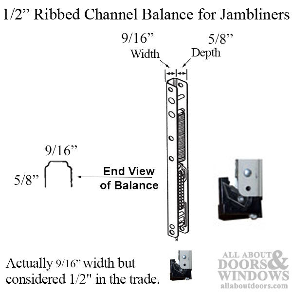 Weather Shield 1/2" Ribbed Channel Balance #17 End Bracket D70 Vinyl Jambliner