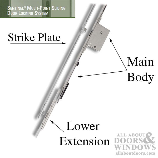 XM-50 Center Lock Assembly for 3-Point Sliding Door