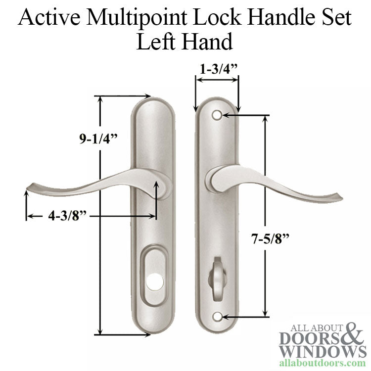 Active Handle Set 400B Multipoint Lock Trim, Zinc Base