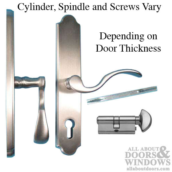 Germania Lara 68mm RH Active Handleset for 2-1/4" Door, Satin Nickel