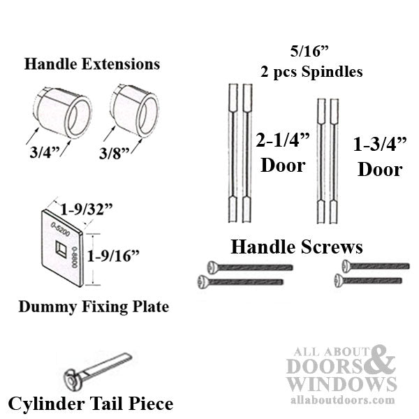 O-8800/O-5200 Fixing Plate for Dummy Levers, 1-9/16 x 1-9/32