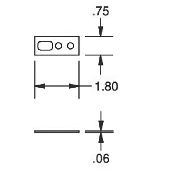 P3000® Stainless Steel Shootbolt Strike Plate – Single Bolt