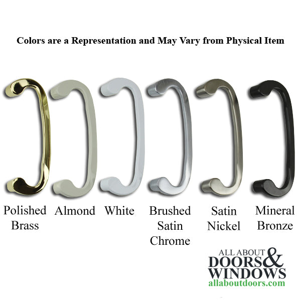 Legacy Glass Sliding Door Handle, Offset Thumb Turn - Choose Color