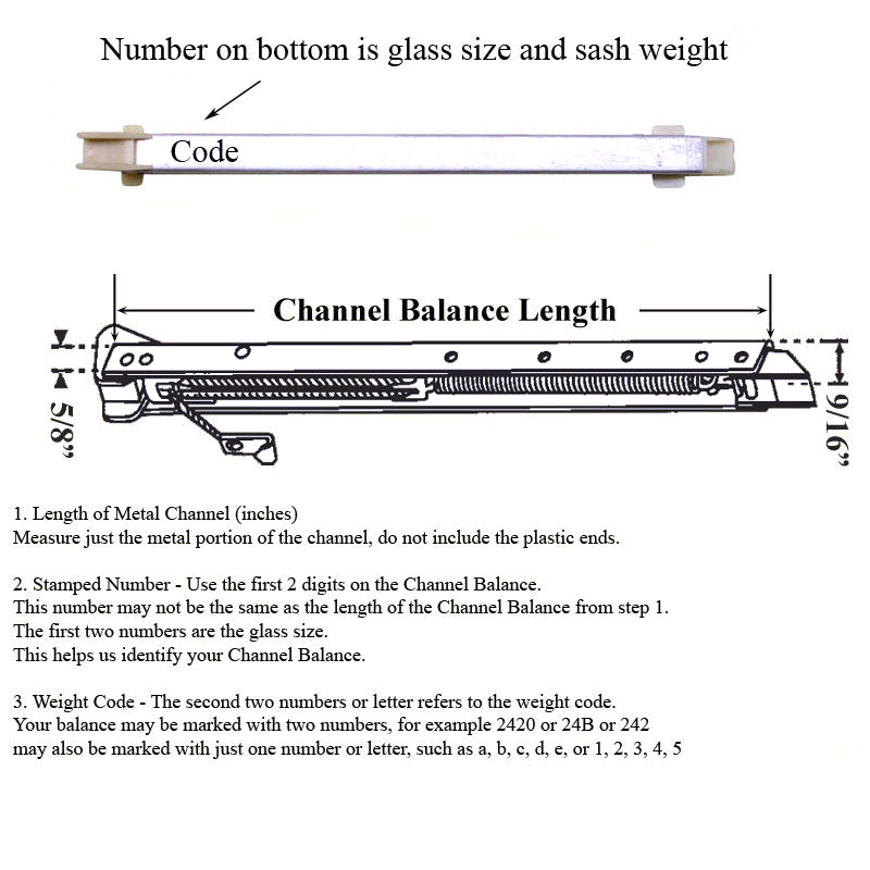 1/2 Inch Non-Tilt Window Channel Balance with Shoes