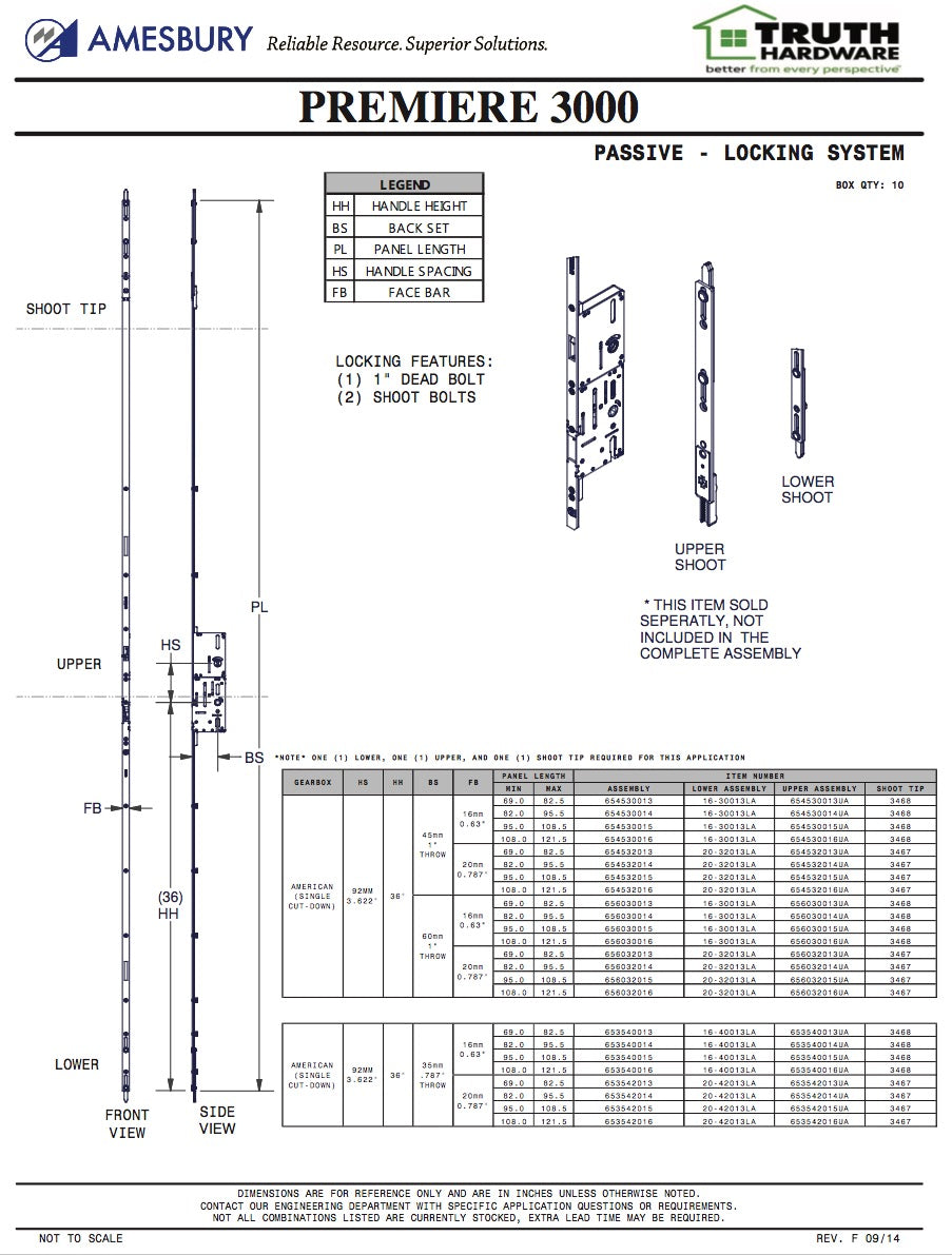 20mm P3000 Series Passive 60/92 Shootbolt with Hook Receptacle