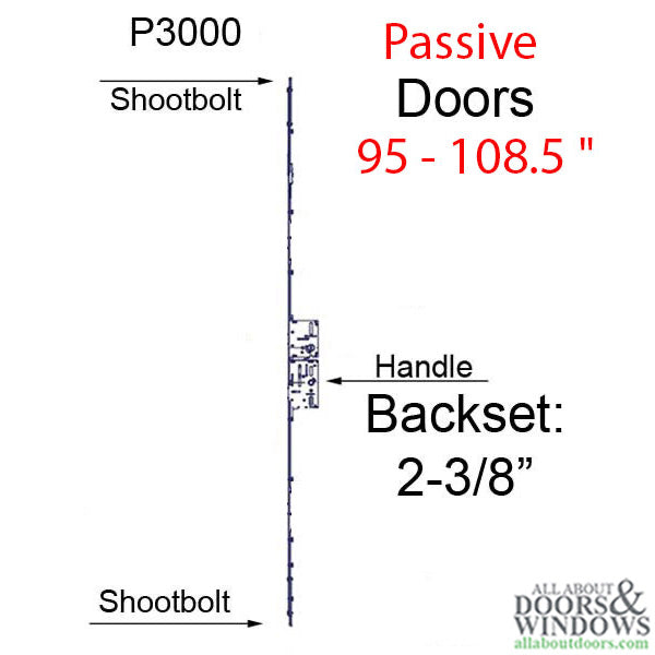 20mm P3000 Passive 60/92 Shootbolt Door Lock with Hook
