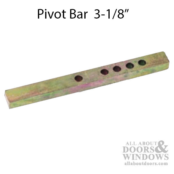 3-1/8" Yellow Zinc Straight Pivot Bar, 5-Hole Window Hardware
