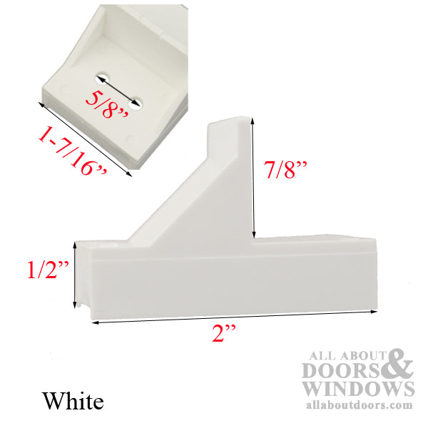 Flanker Stop for stationary Panel Slider Window - Choose Color