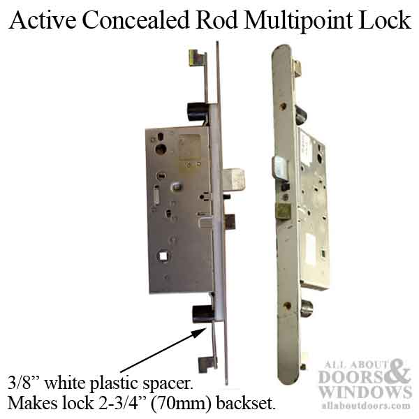 Active Concealed Multi-Point Lock 70/92 Radius Faceplate Gearbox