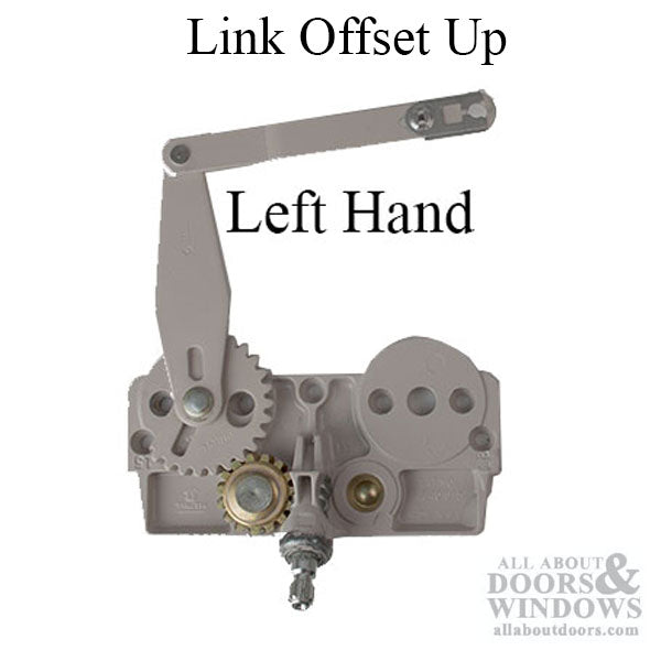 Left Hand Truth Dyad Casement Operator for Wood Windows, Link Offset Up