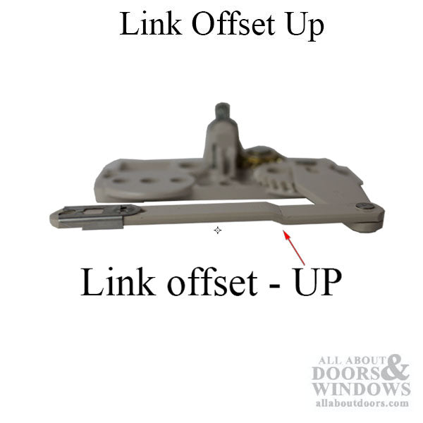 Left Hand Truth Dyad Casement Operator for Wood Windows, Link Offset Up