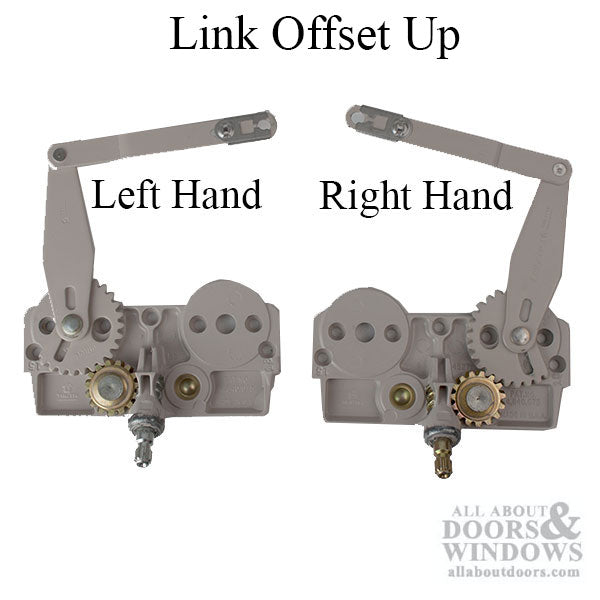 Left Hand Truth Dyad Casement Operator for Wood Windows, Link Offset Up