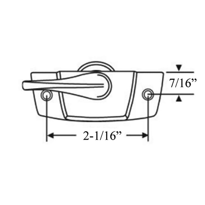 Single/Double Hung Window Sash Lock 2-1/16 inch Screw Spacing