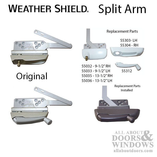 Weather Shield 550104 9-1/2" Single Arm Operator RH