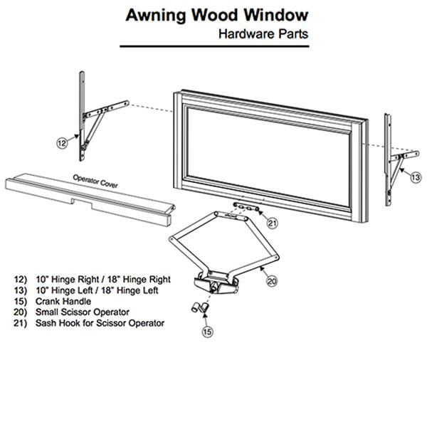 Truth 11.10 Roto Awning Operator 16-1/8" Single Hook - 555012