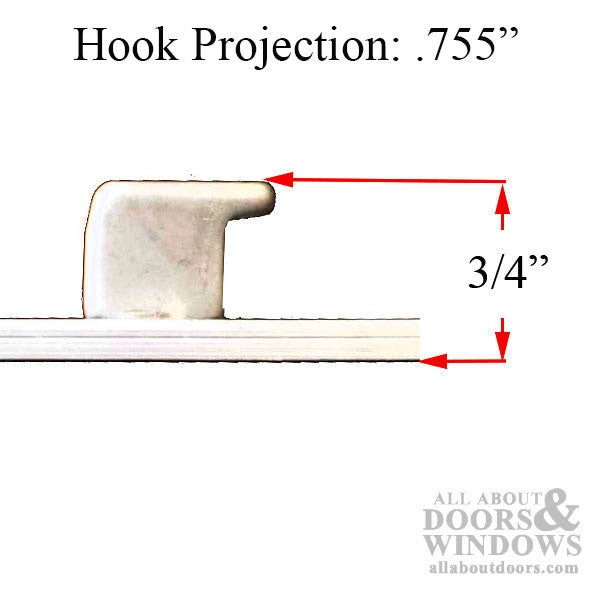 W5203-76S1 3-Point Strike Bar, Radius Ends, 0.755" Offset