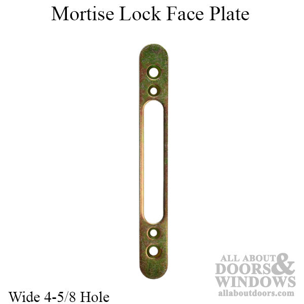 4-5/8" Mortise Lock Face Plate for Sliding Patio Doors