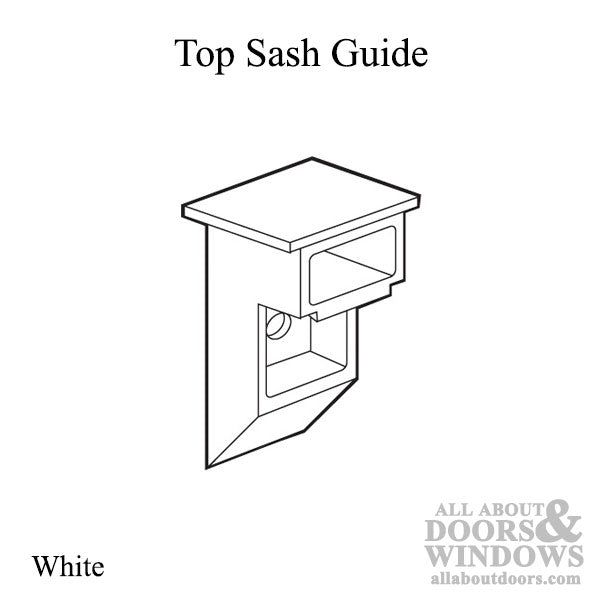 White Plastic Top Sash Guide Cam for Channel Balance Windows