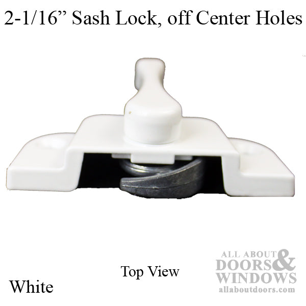 Right Hand Sash Lock 2-1/16" Off-Center Holes, No Nibs