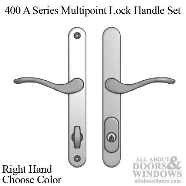 Amesbury 400A Active Handle Set Right Hand Multipoint Lock Trim - Choose Color