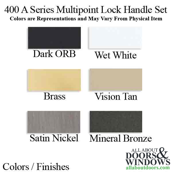 Amesbury 400A Active Handle Set Right Hand Multipoint Lock Trim - Choose Color