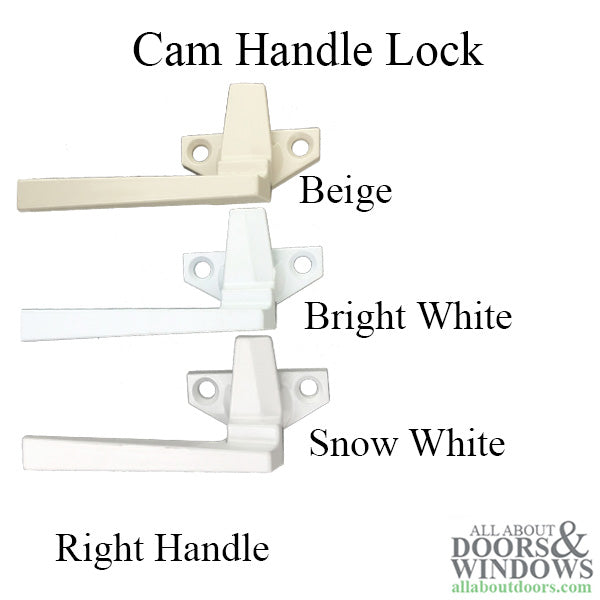 Cam Handle for Hopper Window, Low Profile, Right Hand- Choose Color
