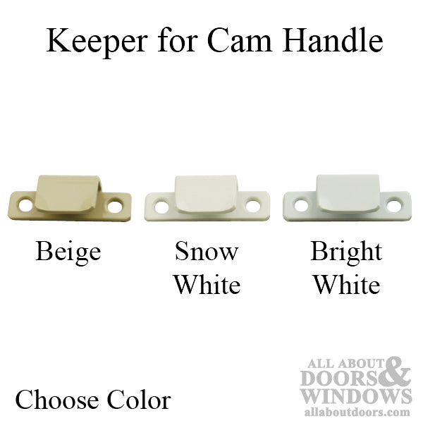 Keeper for Cam Handle for Hopper/Basement Window - Choose Color