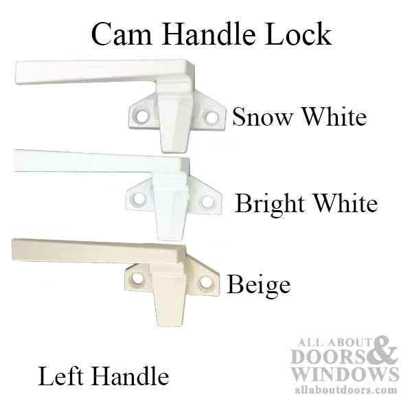 Cam Handle for Hopper Window, Low Profile, Left Hand- Choose Color
