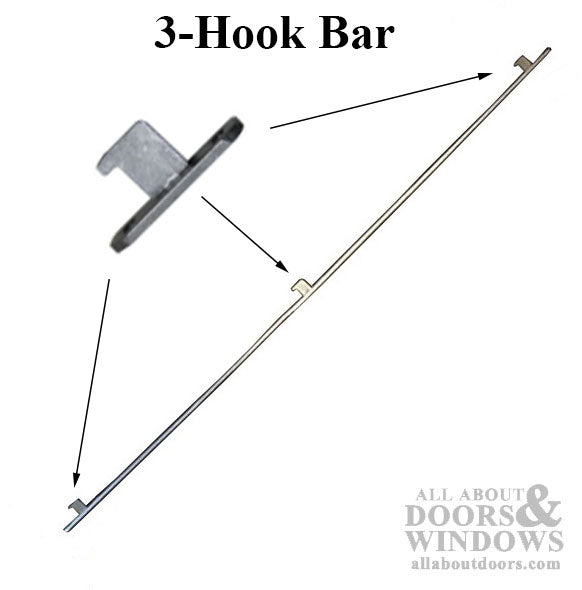 W5203-76S1 3-Point Strike Bar, Radius Ends, 0.755" Offset