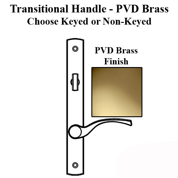 Truth Sentry Lock Handle Set Transitional Decorative Finishes Over Brass- Pvd Brass Hardware
