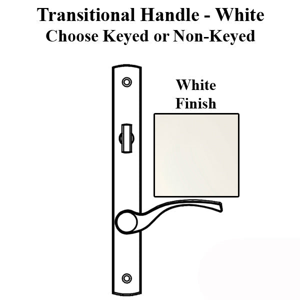 Truth Sentry Lock Handle Set Transitional Painted Over Zinc- White Hardware